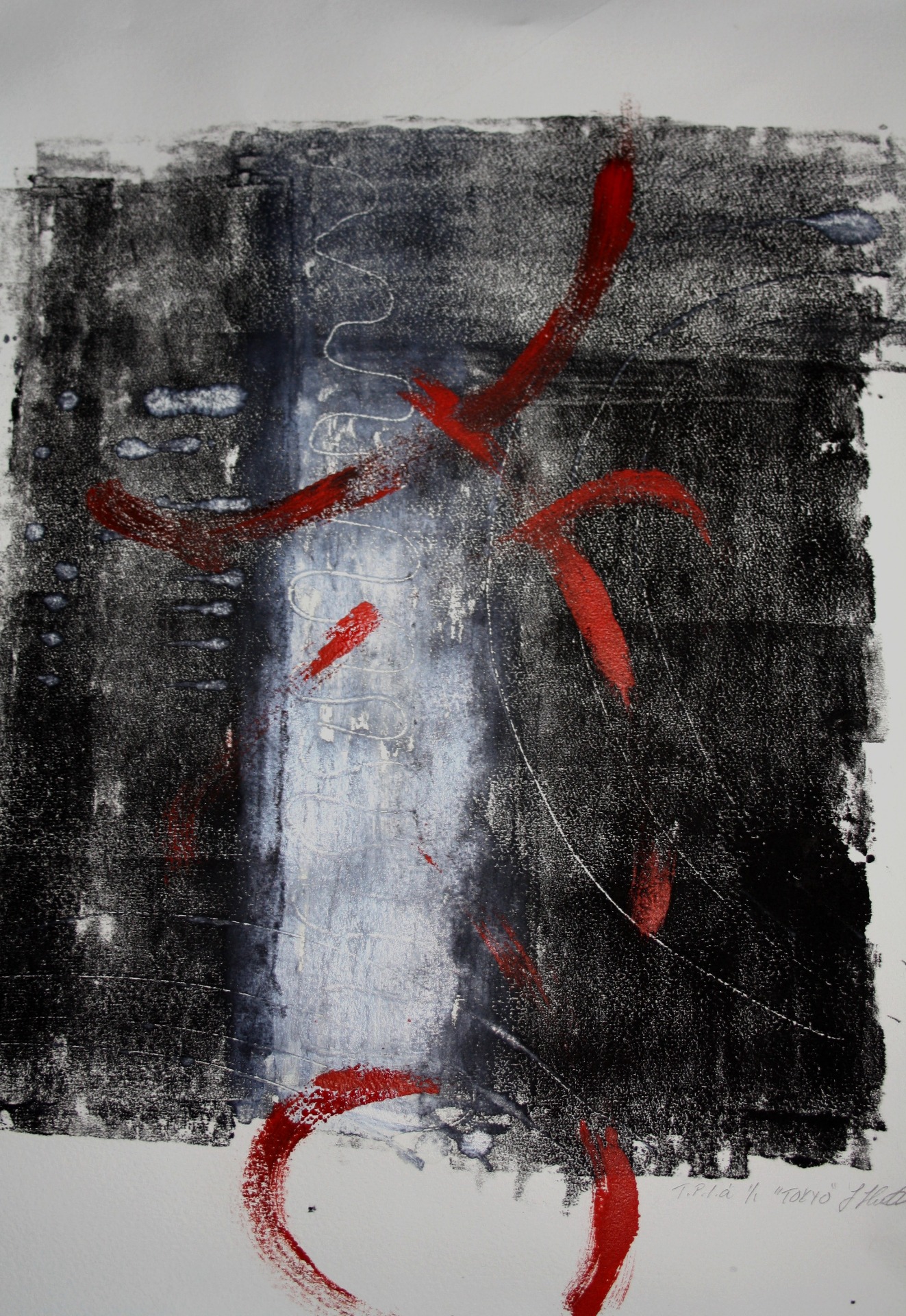 "Tokyo", Monotypia, 2023,52x39 60€