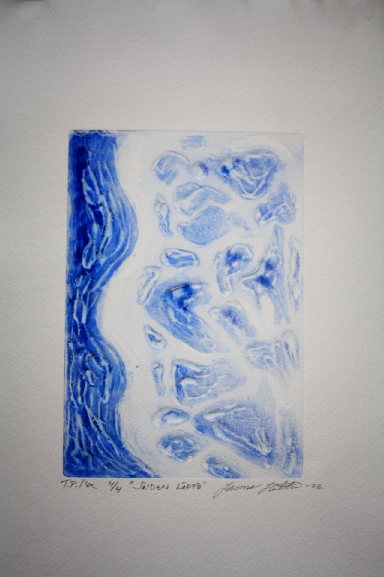 "Jäiden lähtö", Garborundum, 2022, 39,5x26,5, 80€