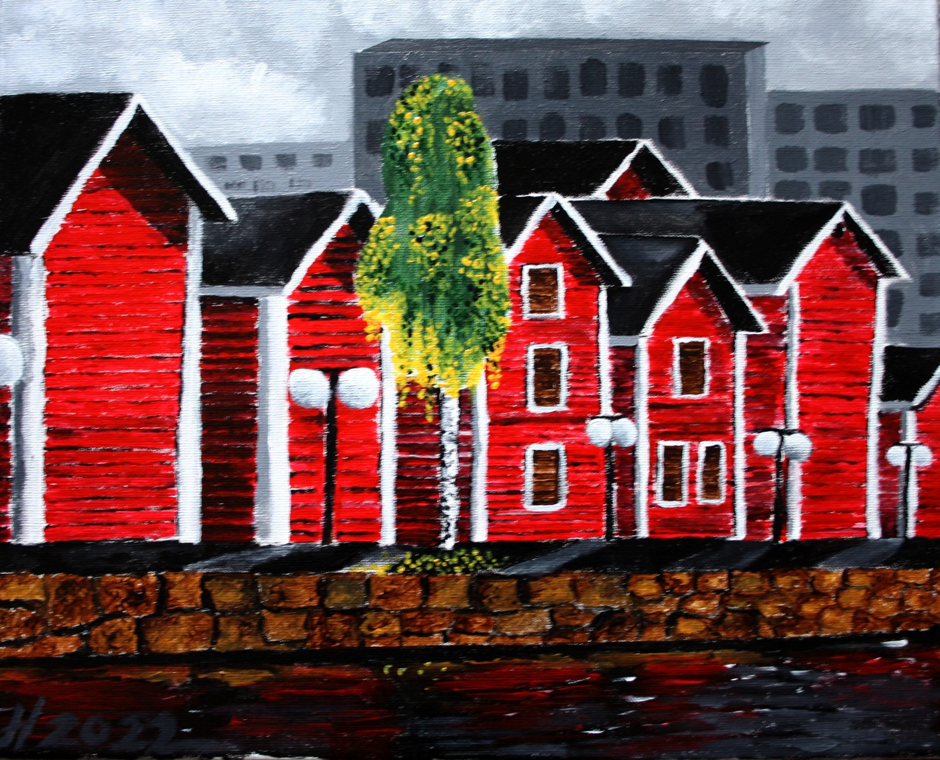 "Aittatori, akryyli kankaalle, 2022, 33x41, 180€